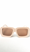 Square Retro Bold Flat top Sunglasses