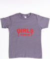 Girls Tour Kids Tee - Grey & Red