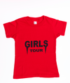 Girls Tour Kids Tee - Red & Black