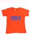 Girls Tour Kids Tee - Orange & Blue