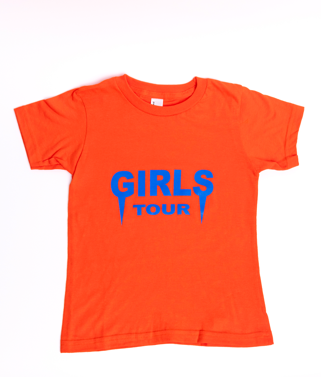 Girls Tour Kids Tee - Orange & Blue