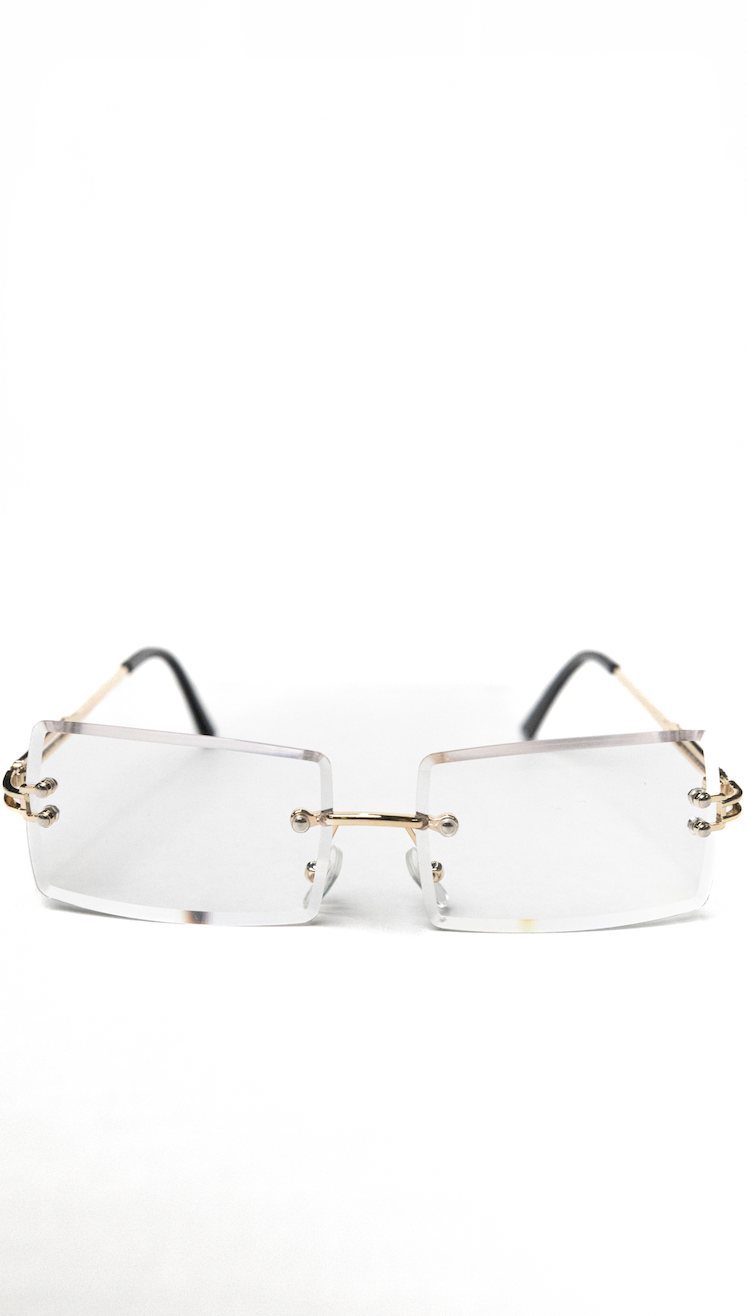 Clear Tinted Square Frame Sunglasses