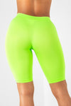 Neon Green Seamless Biker Shorts