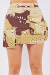 Pocket Cargo Camo Mini Skirt